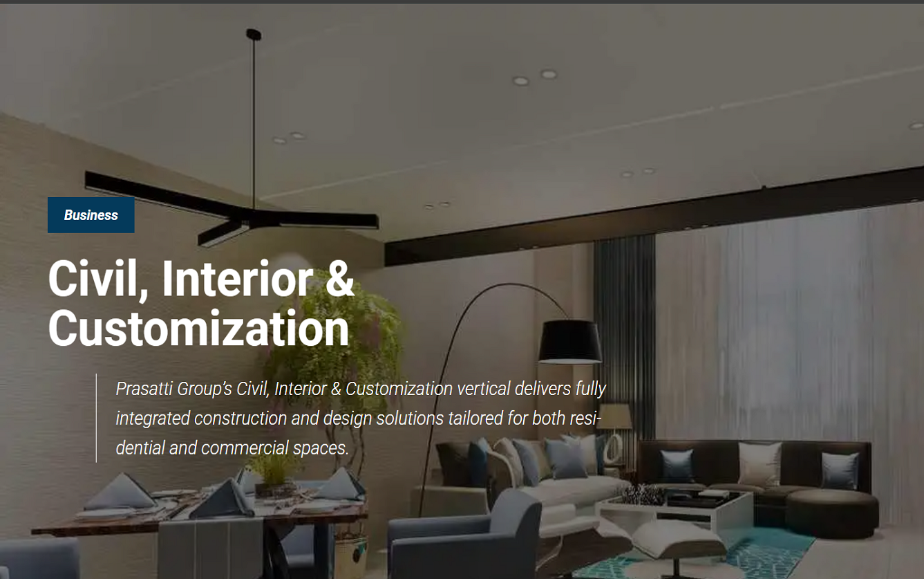 prasatti group website page